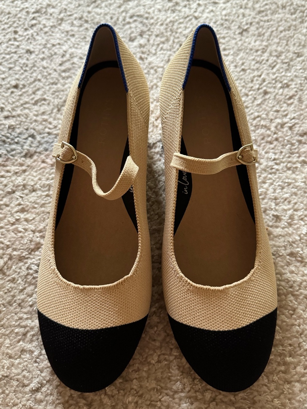 NEW Rothy’s Mary Jane Pump in Cream Cap Toe - Picture 4 of 8